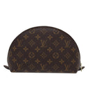 LOUIS VUITTON Monogram Trousse Demi Ronde Cosmetic Pouch M47520 LV Auth 88042-2