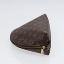 LOUIS VUITTON Monogram Trousse Demi Ronde Cosmetic Pouch M47520 LV Auth 88042-3