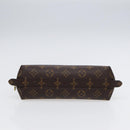 LOUIS VUITTON Monogram Trousse Demi Ronde Cosmetic Pouch M47520 LV Auth 88042-6