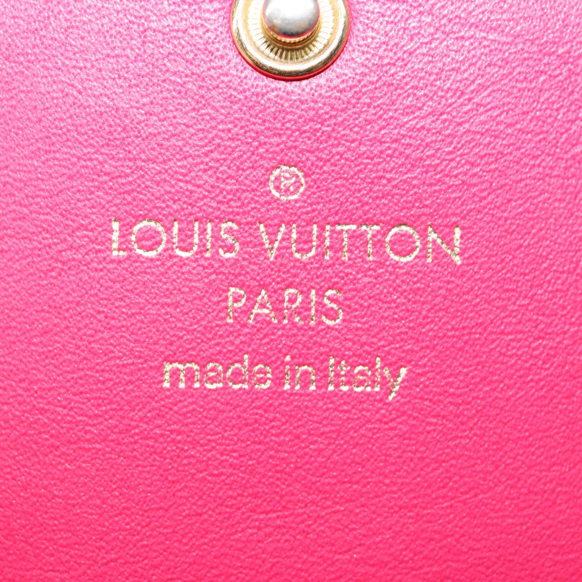 LOUIS VUITTON New Wave Long Wallet Leather Pink M63820 LV Auth 88061