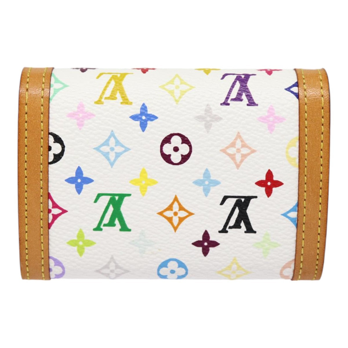 LOUIS VUITTON Monogram Multicolor Porte Monnaie Plat White M92657 LV Auth 88063 - 0