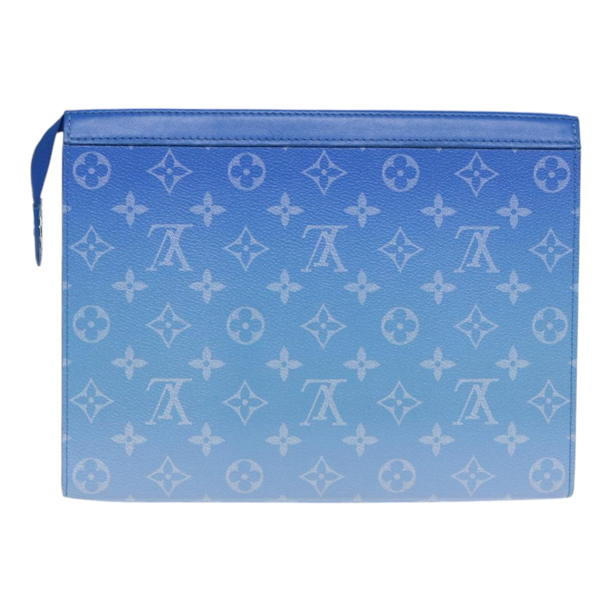 LOUIS VUITTON Monogram Clouds Pochette Voyage Clutch Bag Blue M45480 Auth 88070A - 0