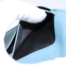 LOUIS VUITTON Suhari Compact Zip Wallet Leather Blue M91829 LV Auth 88071-16