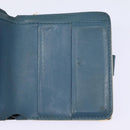 LOUIS VUITTON Suhari Compact Zip Wallet Leather Blue M91829 LV Auth 88071-20