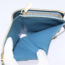 LOUIS VUITTON Suhari Compact Zip Wallet Leather Blue M91829 LV Auth 88071-23