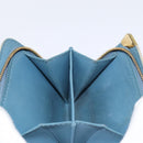 LOUIS VUITTON Suhari Compact Zip Wallet Leather Blue M91829 LV Auth 88071-24