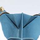 LOUIS VUITTON Suhari Compact Zip Wallet Leather Blue M91829 LV Auth 88071-24