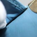 LOUIS VUITTON Suhari Compact Zip Wallet Leather Blue M91829 LV Auth 88071-25