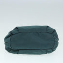 PRADA Hand Bag Nylon Green Gold Auth 88089-6