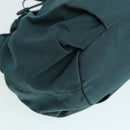 PRADA Hand Bag Nylon Green Gold Auth 88089-14