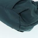 PRADA Hand Bag Nylon Green Gold Auth 88089-15