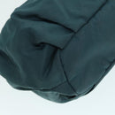PRADA Hand Bag Nylon Green Gold Auth 88089-16
