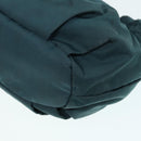 PRADA Hand Bag Nylon Green Gold Auth 88089-17