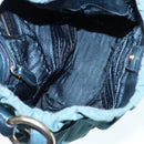 PRADA Hand Bag Nylon Green Gold Auth 88089-11