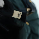PRADA Hand Bag Nylon Green Gold Auth 88089-12