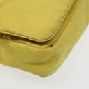 PRADA Shoulder Bag Nylon Yellow Silver Auth 88093-15