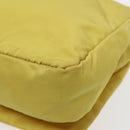 PRADA Shoulder Bag Nylon Yellow Silver Auth 88093-16