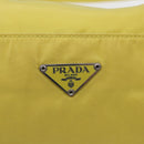 PRADA Shoulder Bag Nylon Yellow Silver Auth 88093-18