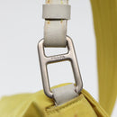 PRADA Shoulder Bag Nylon Yellow Silver Auth 88093-19
