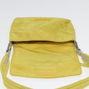 PRADA Shoulder Bag Nylon Yellow Silver Auth 88093-9
