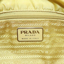 PRADA Shoulder Bag Nylon Yellow Silver Auth 88093-21