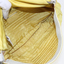 PRADA Shoulder Bag Nylon Yellow Silver Auth 88093-10