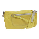 PRADA Shoulder Bag Nylon Yellow Silver Auth 88093-1