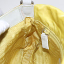 PRADA Shoulder Bag Nylon Yellow Silver Auth 88093-23