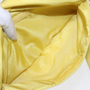 PRADA Shoulder Bag Nylon Yellow Silver Auth 88093-26