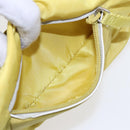 PRADA Shoulder Bag Nylon Yellow Silver Auth 88093-27