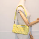 PRADA Shoulder Bag Nylon Yellow Silver Auth 88093-28