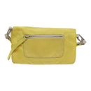 PRADA Shoulder Bag Nylon Yellow Silver Auth 88093-13