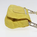 PRADA Shoulder Bag Nylon Yellow Silver Auth 88093-3