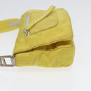 PRADA Shoulder Bag Nylon Yellow Silver Auth 88093-4