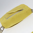 PRADA Shoulder Bag Nylon Yellow Silver Auth 88093-6