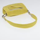 PRADA Shoulder Bag Nylon Yellow Silver Auth 88093-7