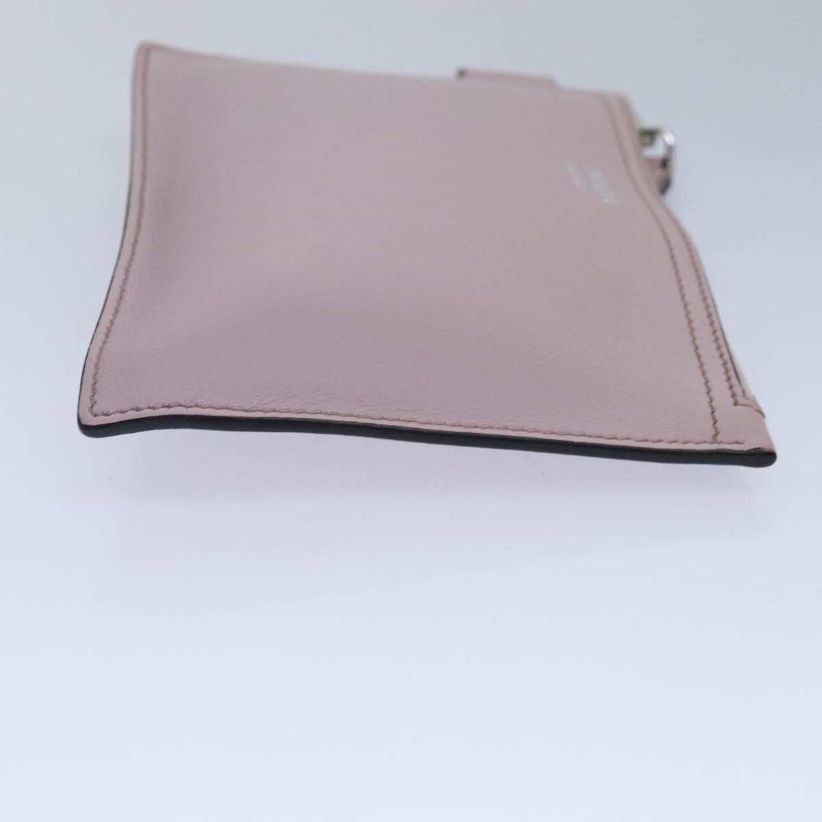 PRADA Tote Bag Leather Pink Silver Auth 88098