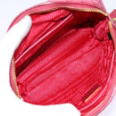PRADA Quilted Shoulder Bag Nylon Pink Gold Auth 88102-11