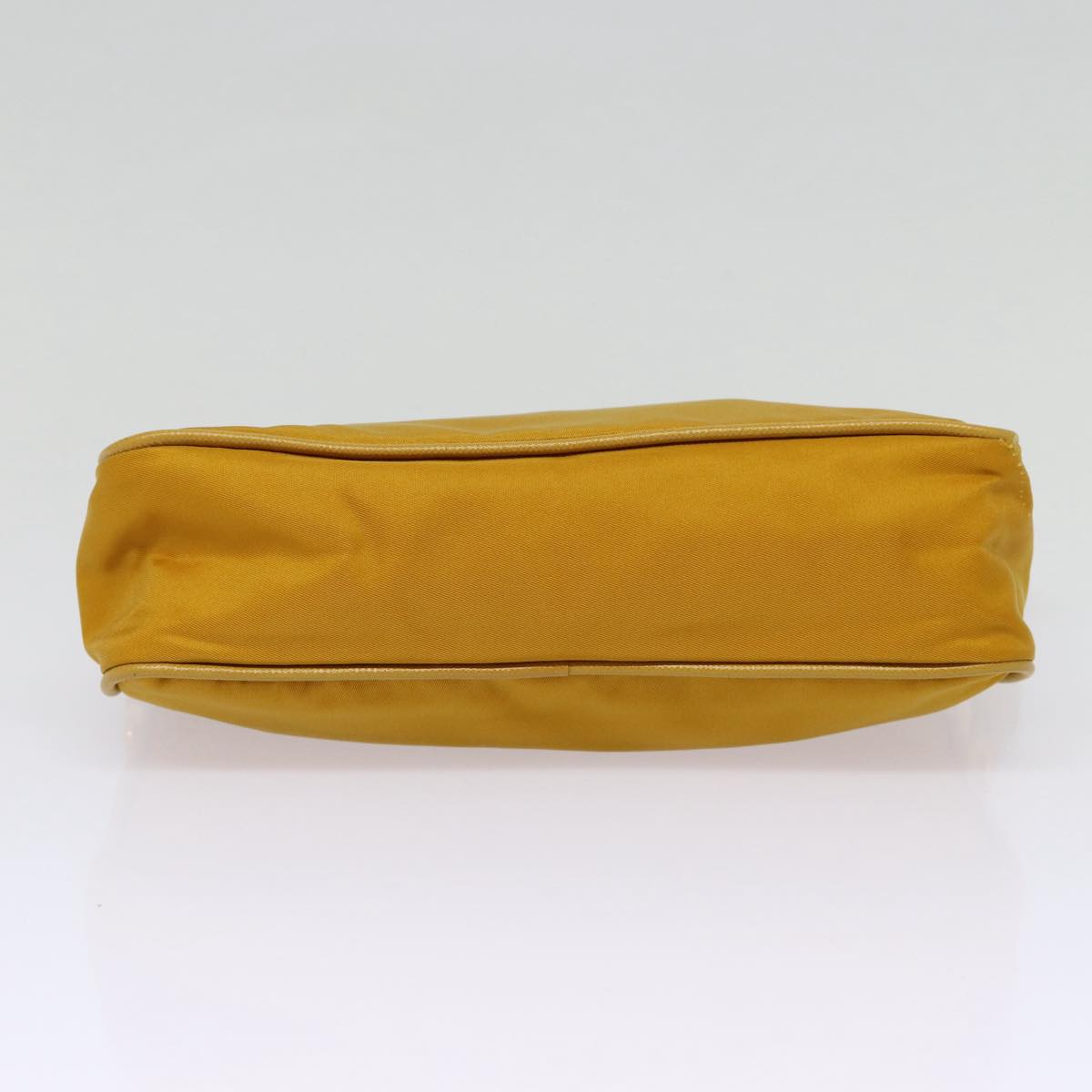 PRADA Hand Bag Nylon Yellow Gold Auth 88104