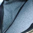 CELINE Trio Large Shoulder Bag Canvas Green Gold Auth 88114V-11