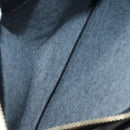 CELINE Trio Large Shoulder Bag Canvas Green Gold Auth 88114V-20