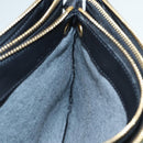 CELINE Trio Large Shoulder Bag Canvas Green Gold Auth 88114V-21