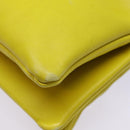 CELINE Trio Large Shoulder Bag Leather Yellow Gold Auth 88116-14