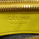 CELINE Trio Large Shoulder Bag Leather Yellow Gold Auth 88116-20