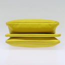 CELINE Trio Large Shoulder Bag Leather Yellow Gold Auth 88116-5