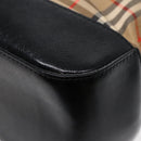 BURBERRY Nova Check Hand Bag Canvas Leather Beige Gold Auth 88122-12