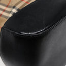 BURBERRY Nova Check Hand Bag Canvas Leather Beige Gold Auth 88122-13