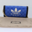 GUCCI GG Supreme Adidas Collaboration Chain Shoulder Wallet 621892 Auth 88144A-12