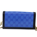 GUCCI GG Supreme Adidas Collaboration Chain Shoulder Wallet 621892 Auth 88144A-2