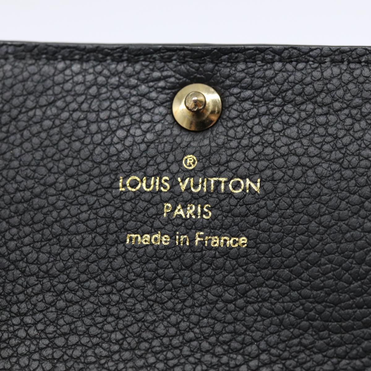 LOUIS VUITTON Monogram Empreinte Multicles 6 Key Case Black M64421 LV Auth 88160